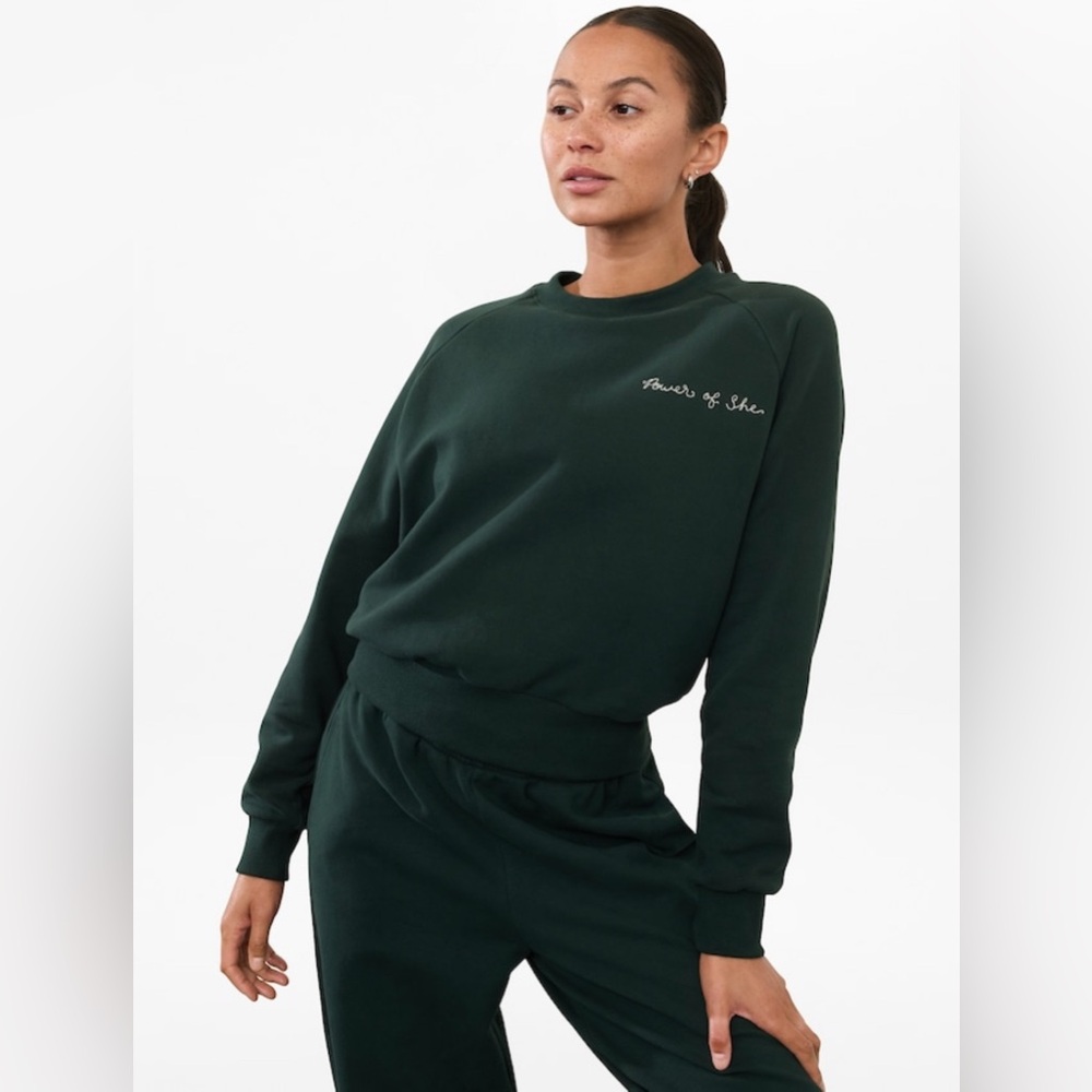 Athleta Power of She Sweatshirt - Size M, Cypress Color